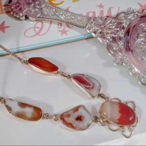 ✨🆕✨ 925 Silver quartz necklace Druzy geode pink